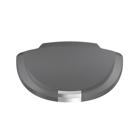 Semi-Round Grey Plastic Lid