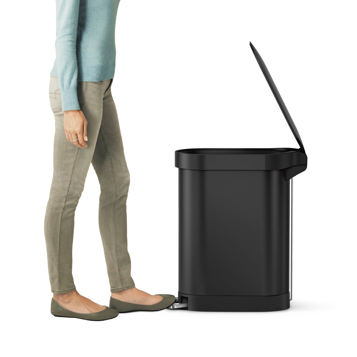 45L Slim Step Can with Liner Rim