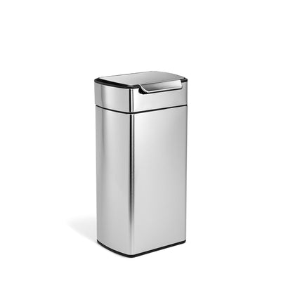 simplehuman 30 litre rectangular touch-bar can, fingerprint-proof stainless steel