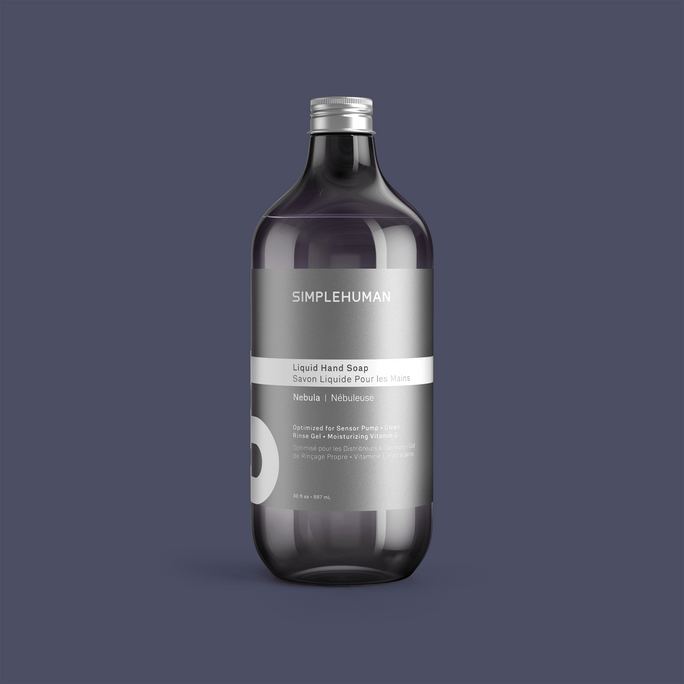 A Bottle of Simplehuman Multi-Surface Cleaner with Nebula Scent.