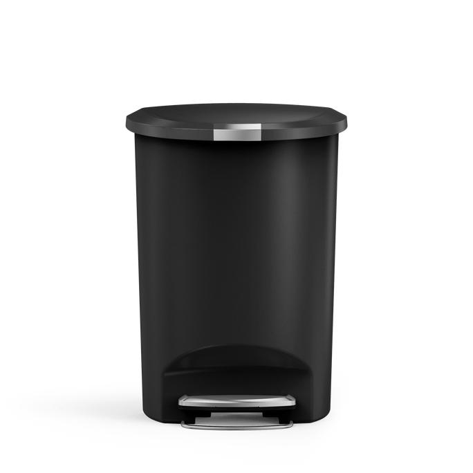 50L Semi-Round Plastic Step Trash Can