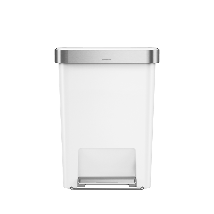 45L Plastic Rectangular Step Can with Liner Pocket