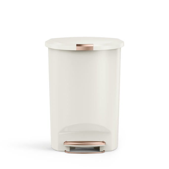 50L Semi-Round Plastic Step Trash Can