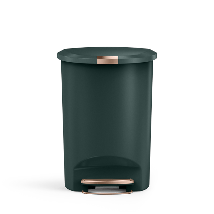 50L Semi-Round Plastic Step Trash Can