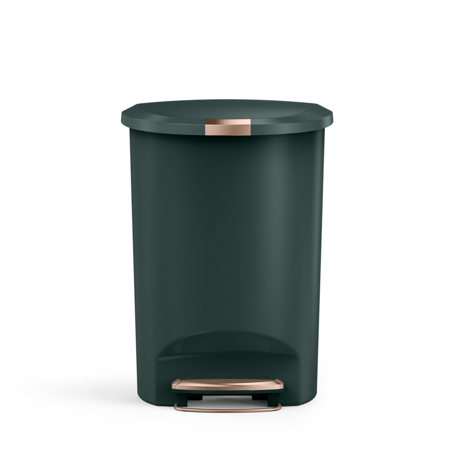 50L Semi-Round Plastic Step Trash Can