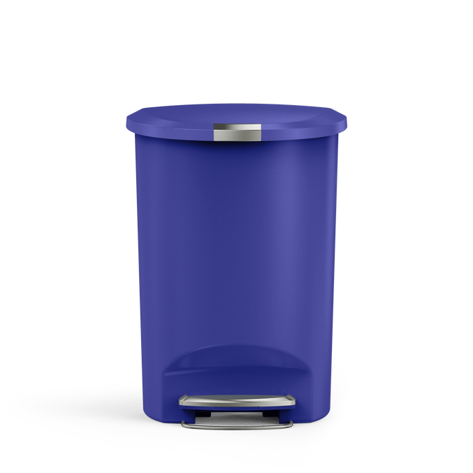 50L Semi-Round Plastic Step Trash Can