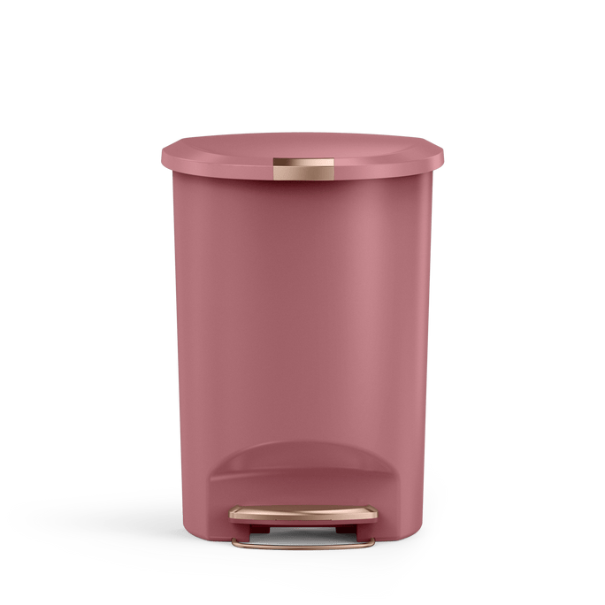 50L Semi-Round Plastic Step Trash Can