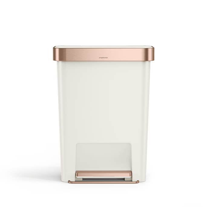 45L Plastic Rectangular Step Can with Liner Pocket