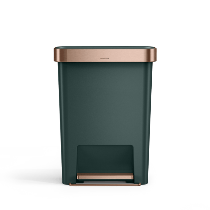 45L Plastic Rectangular Step Can with Liner Pocket
