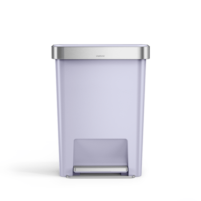 45L Plastic Rectangular Step Can with Liner Pocket