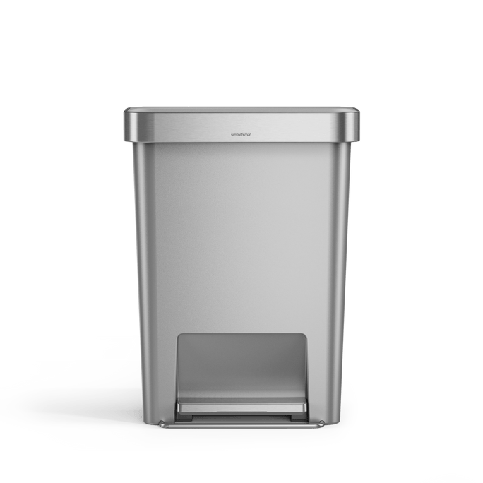 45L Plastic Rectangular Step Can with Liner Pocket