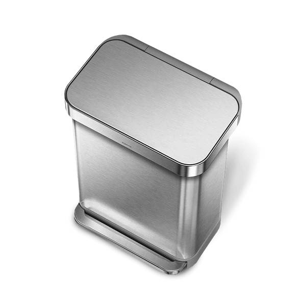 55L rectangular step can with liner pocket