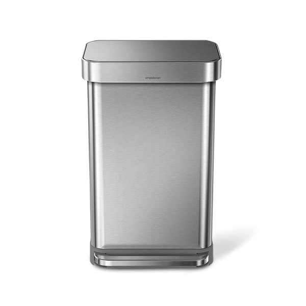 45L rectangular step can with liner pocket