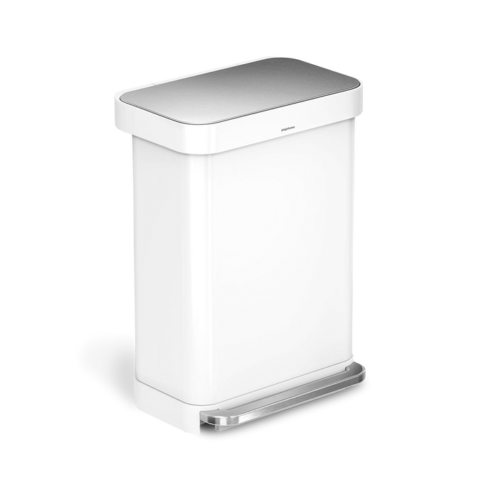 55L rectangular step can with liner pocket