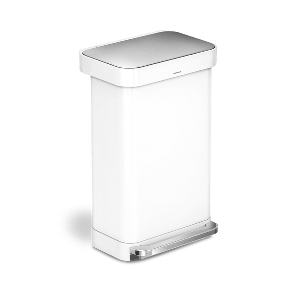 45L rectangular step can with liner pocket