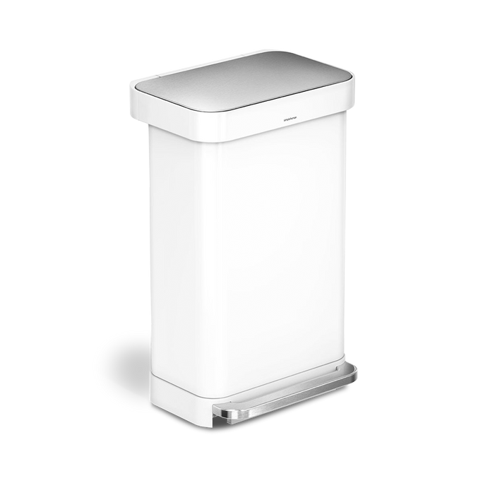 45L rectangular step can with liner pocket