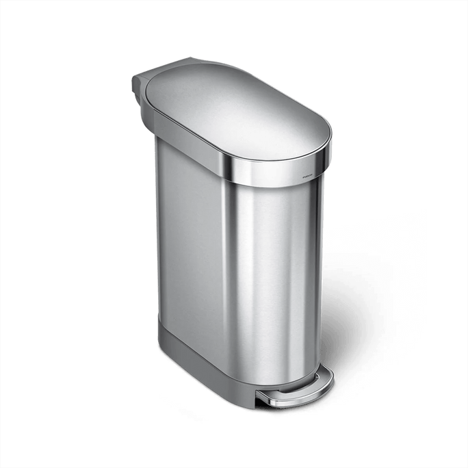 45L Slim Step Can in Brushed