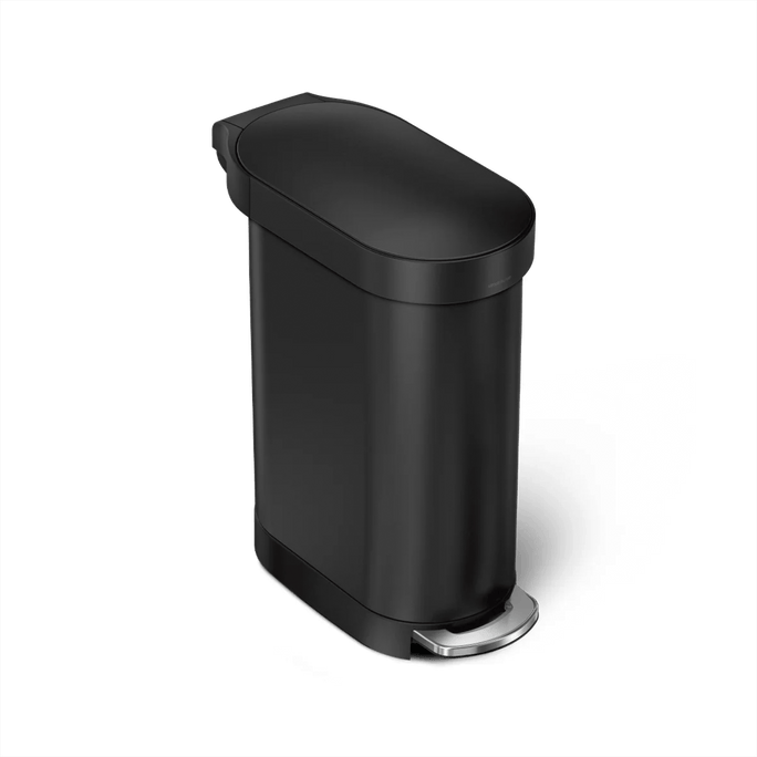 45L Slim Step Can in Matte Black