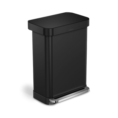 55L rectangular step canmatte black