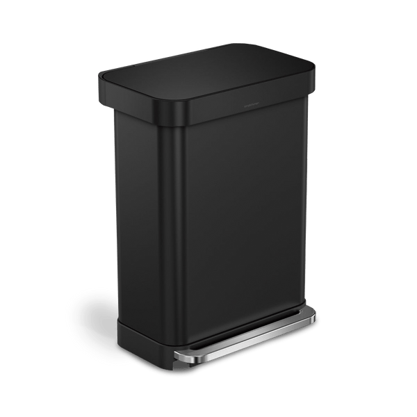 55L rectangular step can with liner pocket