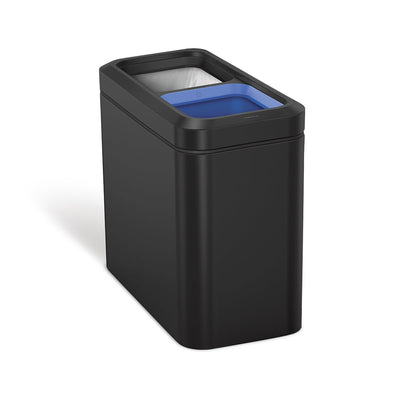 20L Dual Compartment  Slim Open CanMatte Black