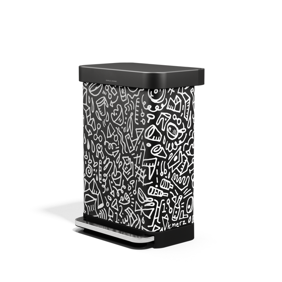 55L Rectangular Step Can with Liner Pocket