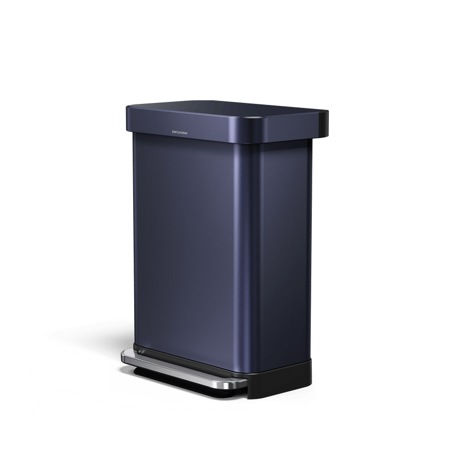 Left Angle of A Simplehuman 55L Nebula Step Can.