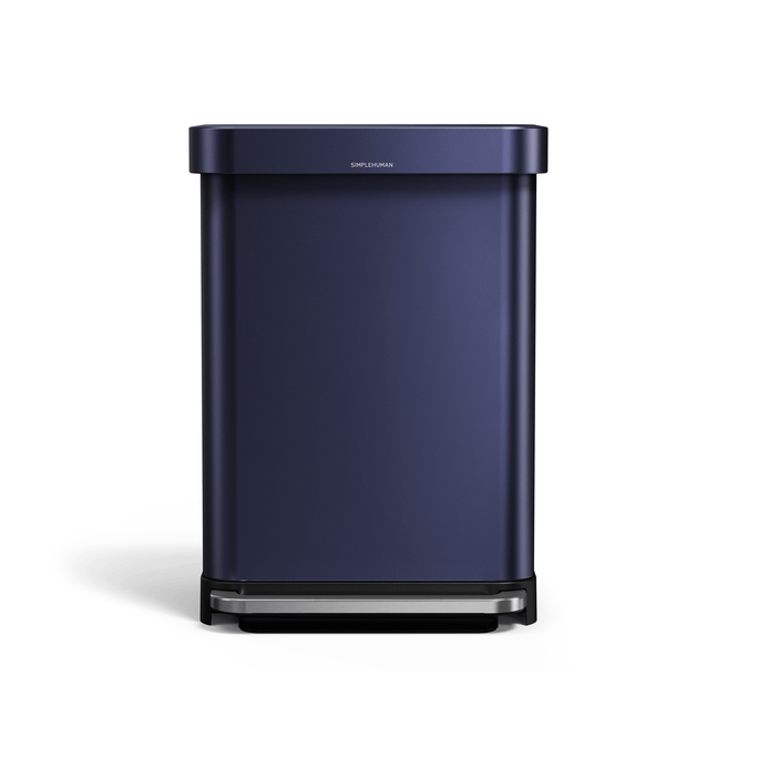 Front View of A Simplehuman Nebula 55L Step Can.