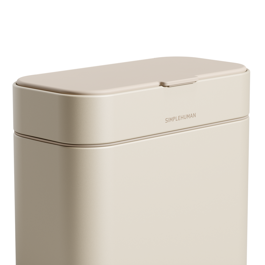 Simplehuman's Compost Caddy, close up angled view. 