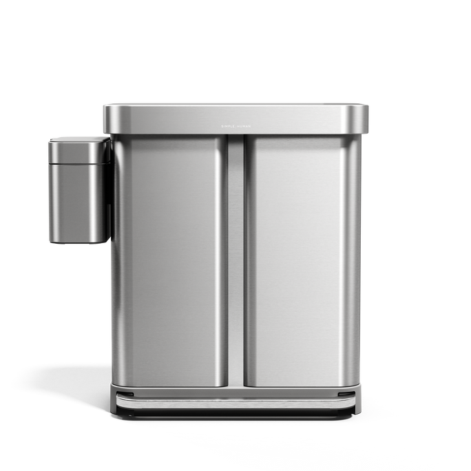 58L Step Recycler with Compost Caddy - Brushed