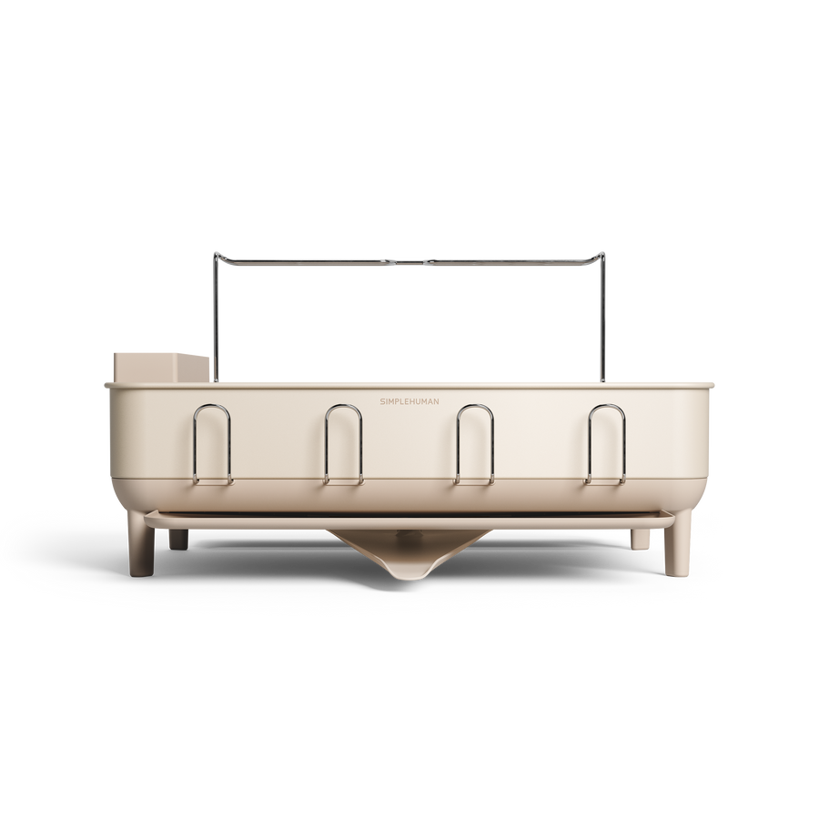 Simplehuman's Standard Dishrack from a front view. 