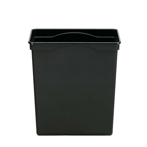 30L Black Plastic Trash Bucket 