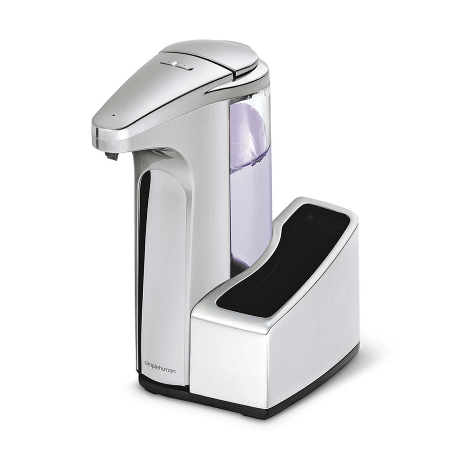 13 fl.oz. sensor pump with caddy - brushed nickel - 3/4 main view