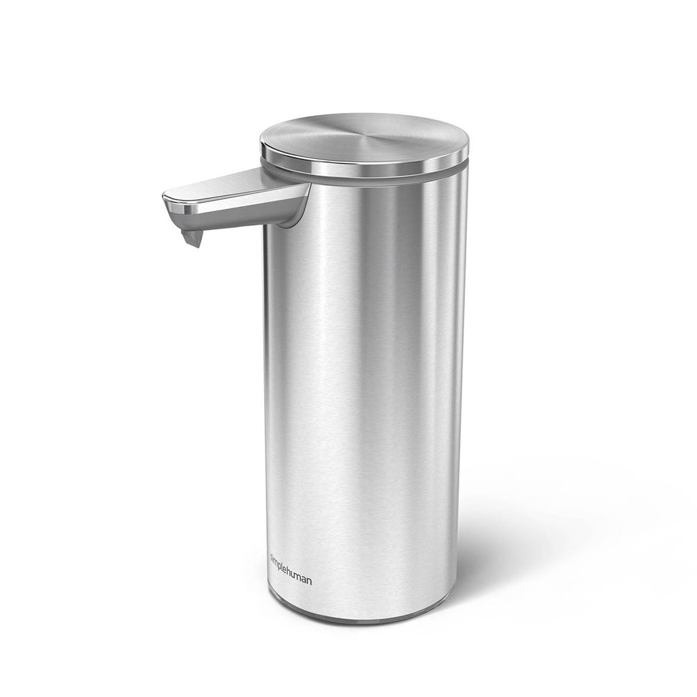 Simplehuman 9 oz. Rechargeable Liquid Sensor Pump in Brushed Stainless Steel, touch-free, drip-free operation