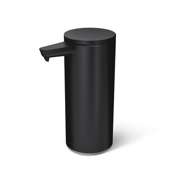 Simplehuman 9 oz. Rechargeable Sensor Pump in Matte Black, touch-free and drip-free operation.