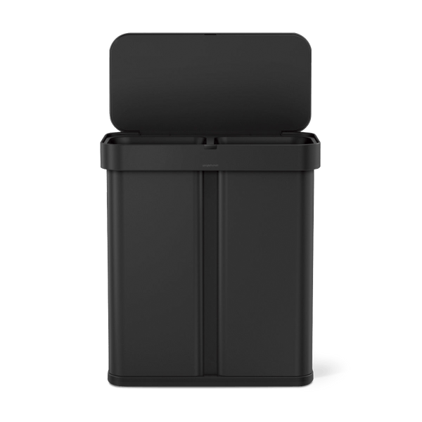 58L dual compartment rectangular sensor can with voice and motion control