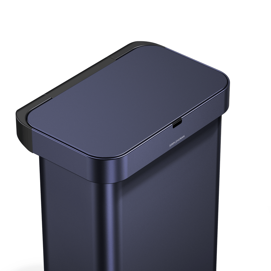 Detailed angle of Simplehuman's Nebula 58L Sensor Can.