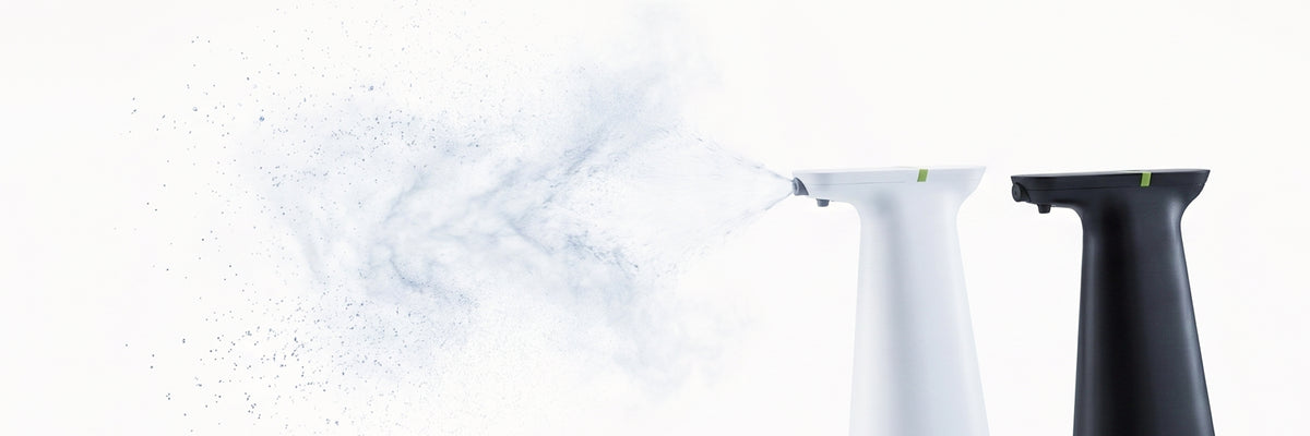 Sensor Spray with mist coming out.