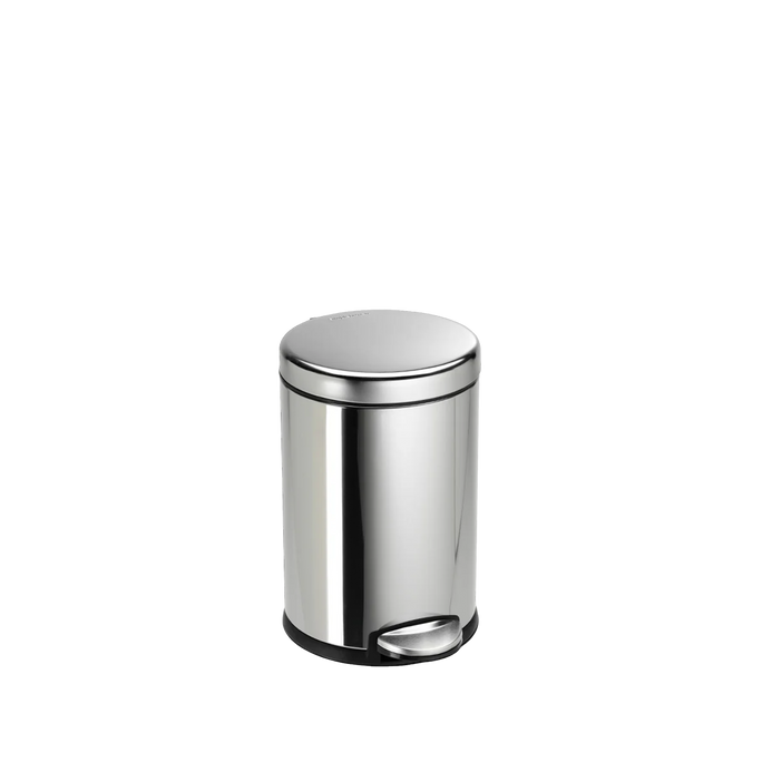 4.5L Round Step Can in Brushed