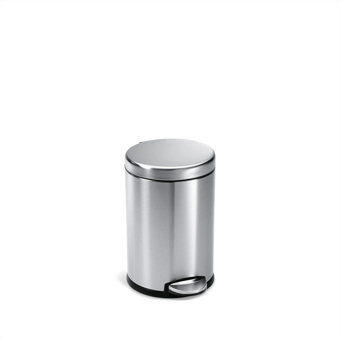 4.5 Round Step Can in Brushed