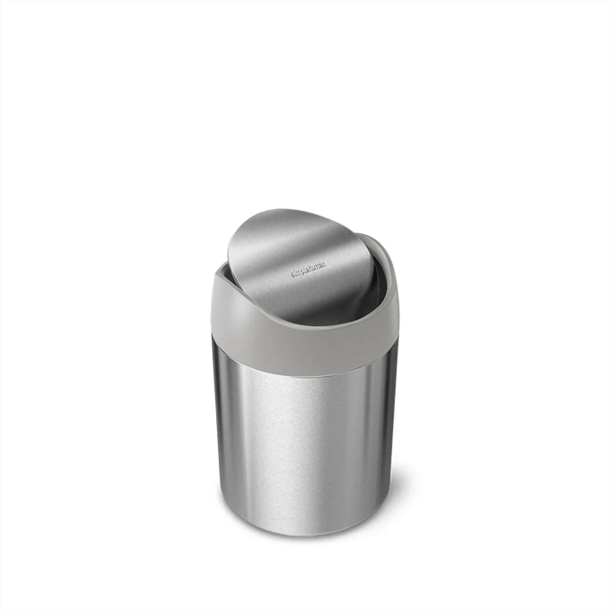 Angled Display of a Simplehuman's Mini Can.