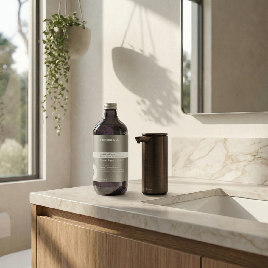 Simplehuman's Sensor Pump with Liquid Hand Soap Refill Bottle.
