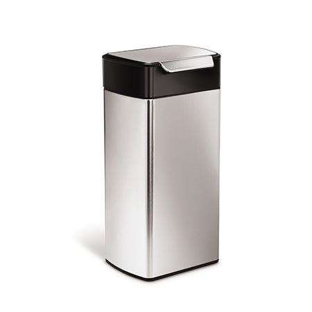 30L rectangular steel touch-bar can