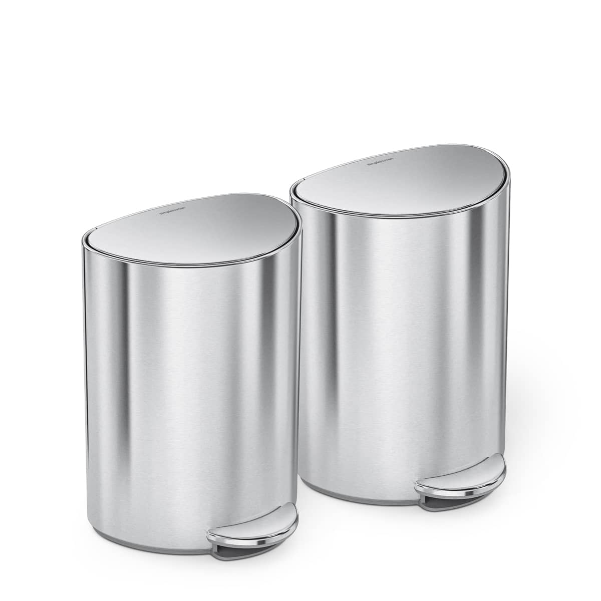 6L semi-round step can, 2-pack