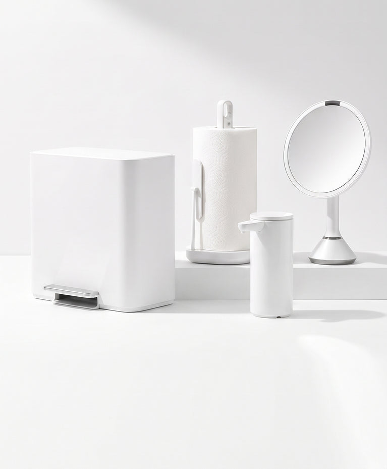 Simplehuman's Minimalist White Collection Page