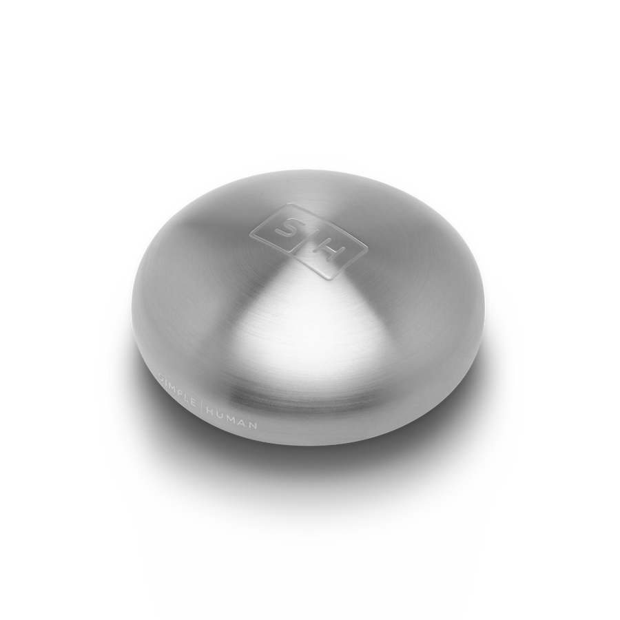 Simplehuman Brushed Stainless Steel Soap Bar, permanent odor remover.