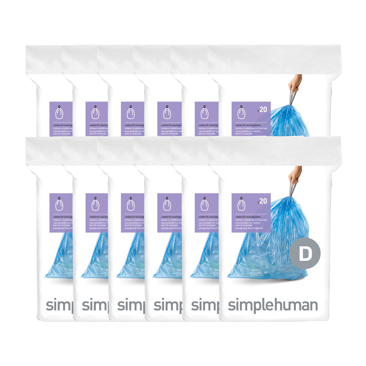 Code D Blue Recycling Custom Fit Liners