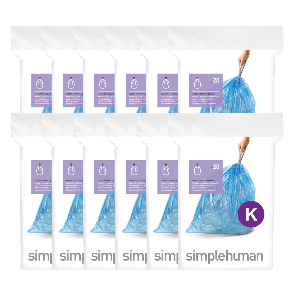 Code K Blue Recycling Custom Fit Liners