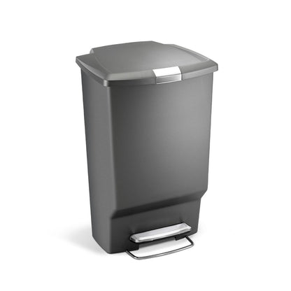 45L rectangular plastic step trash can