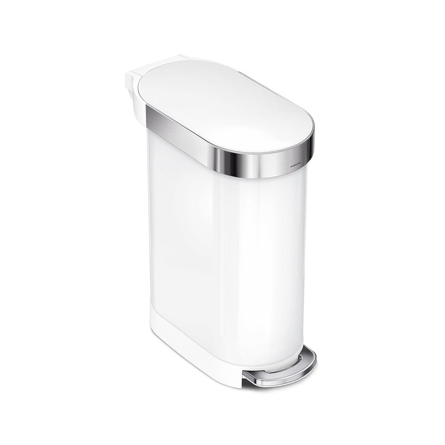 45L slim step can with liner rim + 4.5L round step can